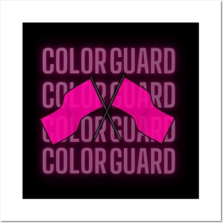Color Guard Mom Retro flag Posters and Art